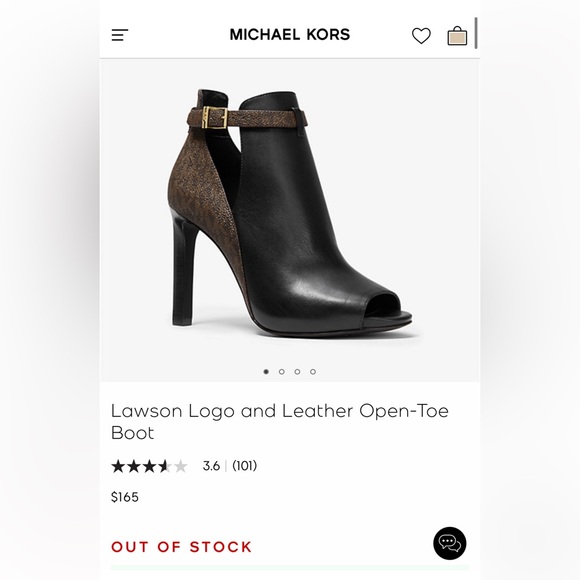 Michael Kors Shoes - Michael Kors Black and Brown Lawson Open-Toe Boot
